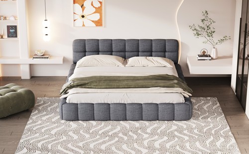 Padded bubble headboard double - bubble,