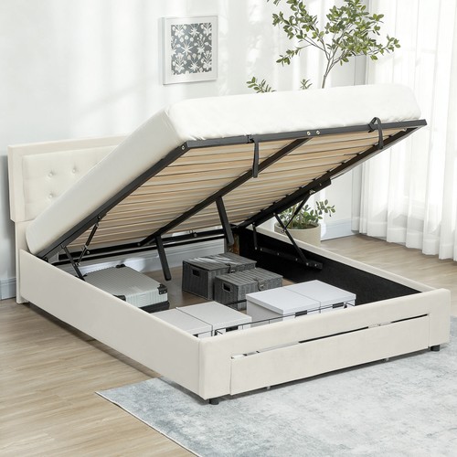 Homcom 4ft6 double bed frame - homcom,