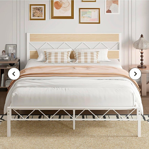 Full metal wood bed - metal,