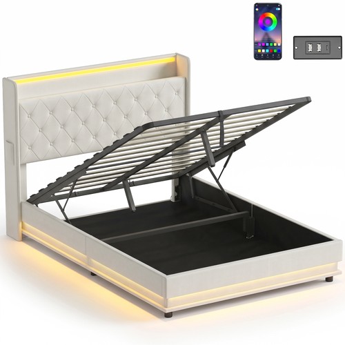 4ft6 double bed frame - double, with