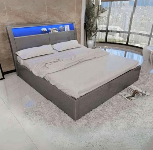 Modern white high gloss double - high,