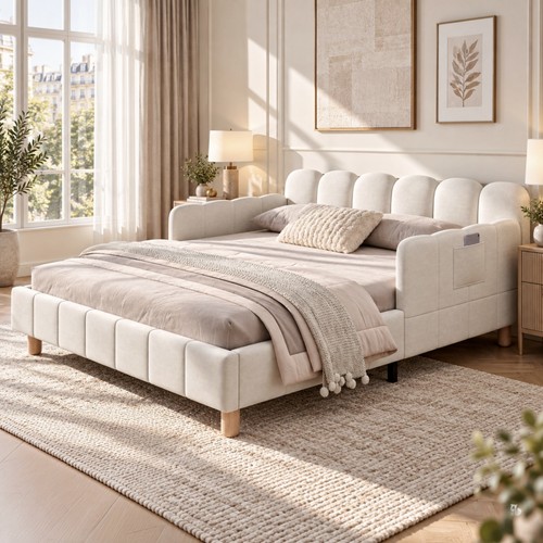 Double upholstered bed - double,