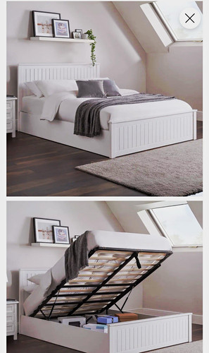 White double ottoman storage - white,