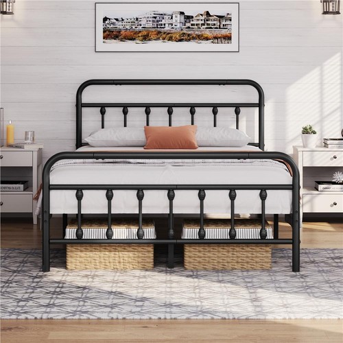 Iron bed frame kingsize white - iron,
