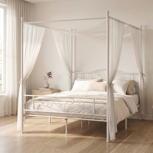 Canopy bed frame double size - bed,