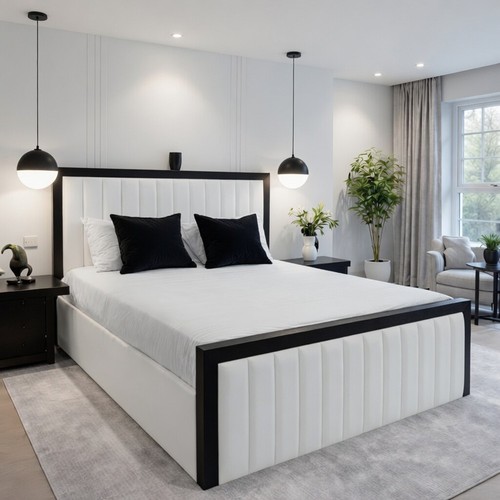 Panelled piping border bed - border,