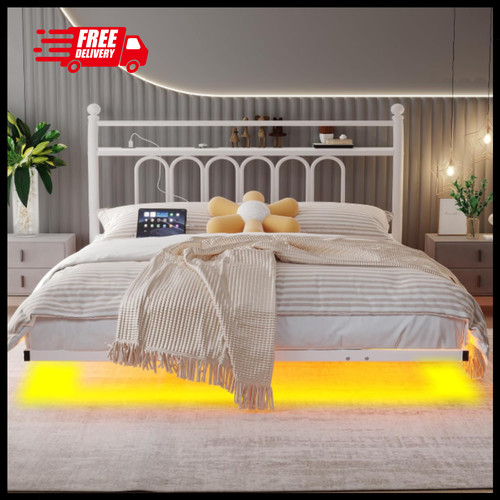 Double floating bed - double,