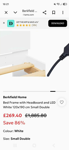 Berkfield home led bed frame - led,