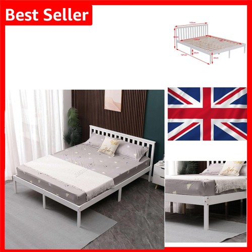 Solid pine double - pine, bed