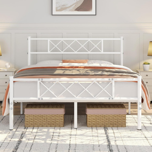 4ft6 double metal - 4ft6, bed