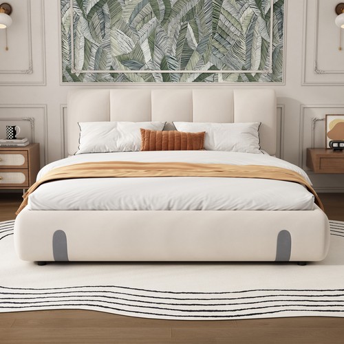 Double bed frame - grey, white