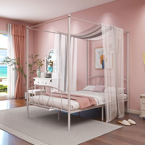 Double canopy bed frame metal - bed,