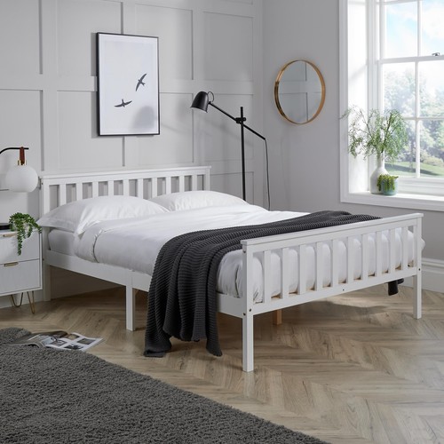 Double bed white - white, 6