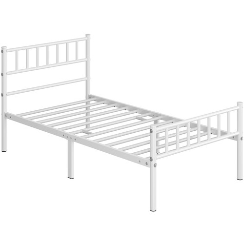 White 3ft 4ft6 metal bed - 3ft,