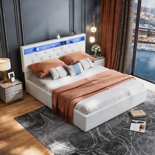 White storage ottoman - white,