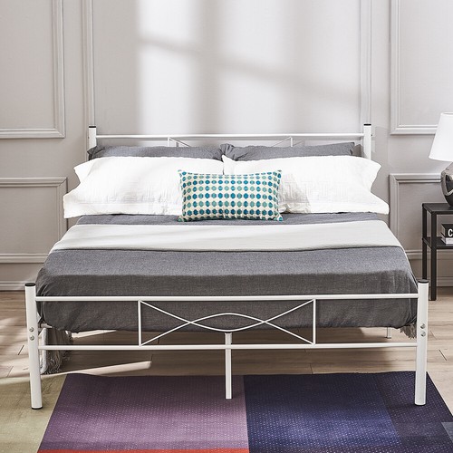 4ft6 double strong - metal, bed