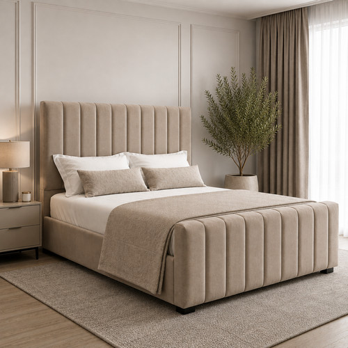 Luxury line panel bed - line,