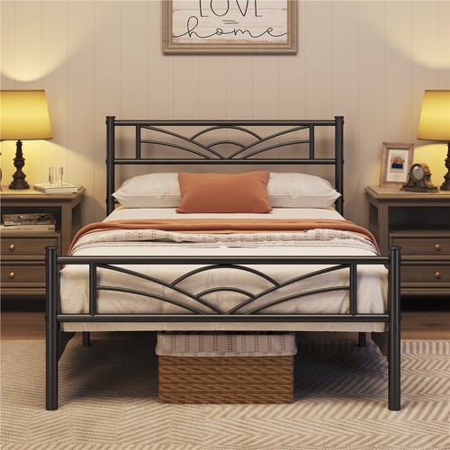 Metal platform bed frame - bed,
