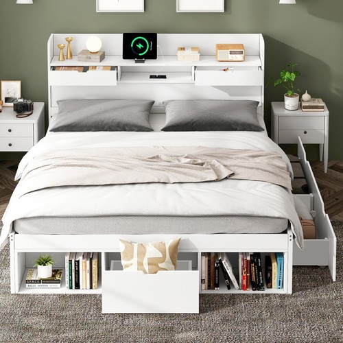 4ft6 double bed frame with - double,