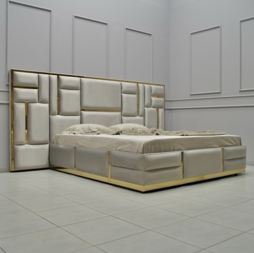 Luxury bed multi panel - bed, velvet