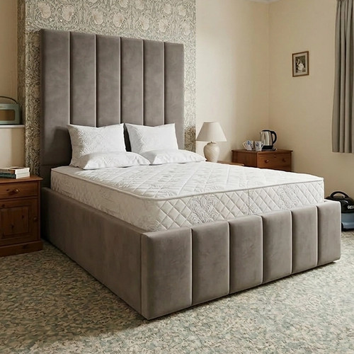 Upholstered bed frame tall - frame,