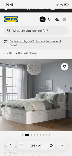 Ikea brimnes white double - brimnes,